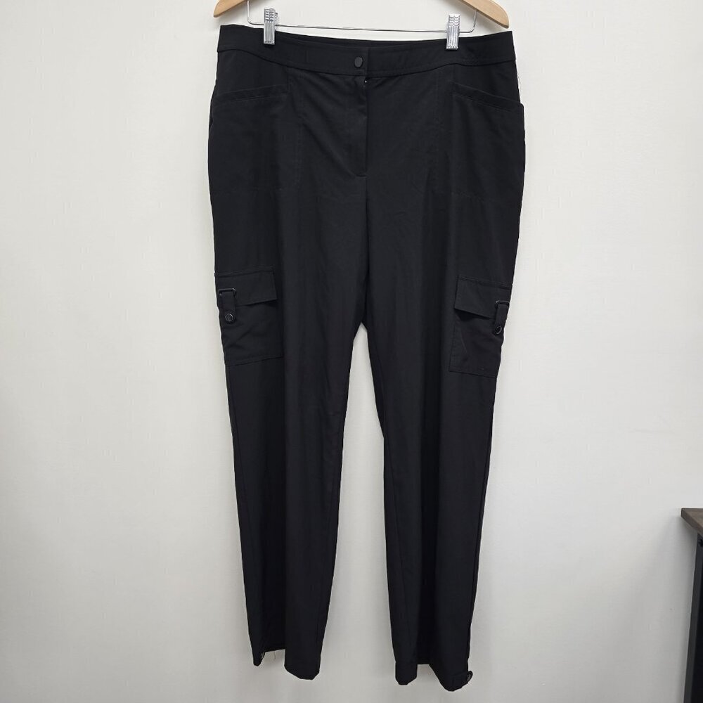 Chicos Zenergy Cargo Pants Lightweight Athleisure Weekend Comfort Size Large 14